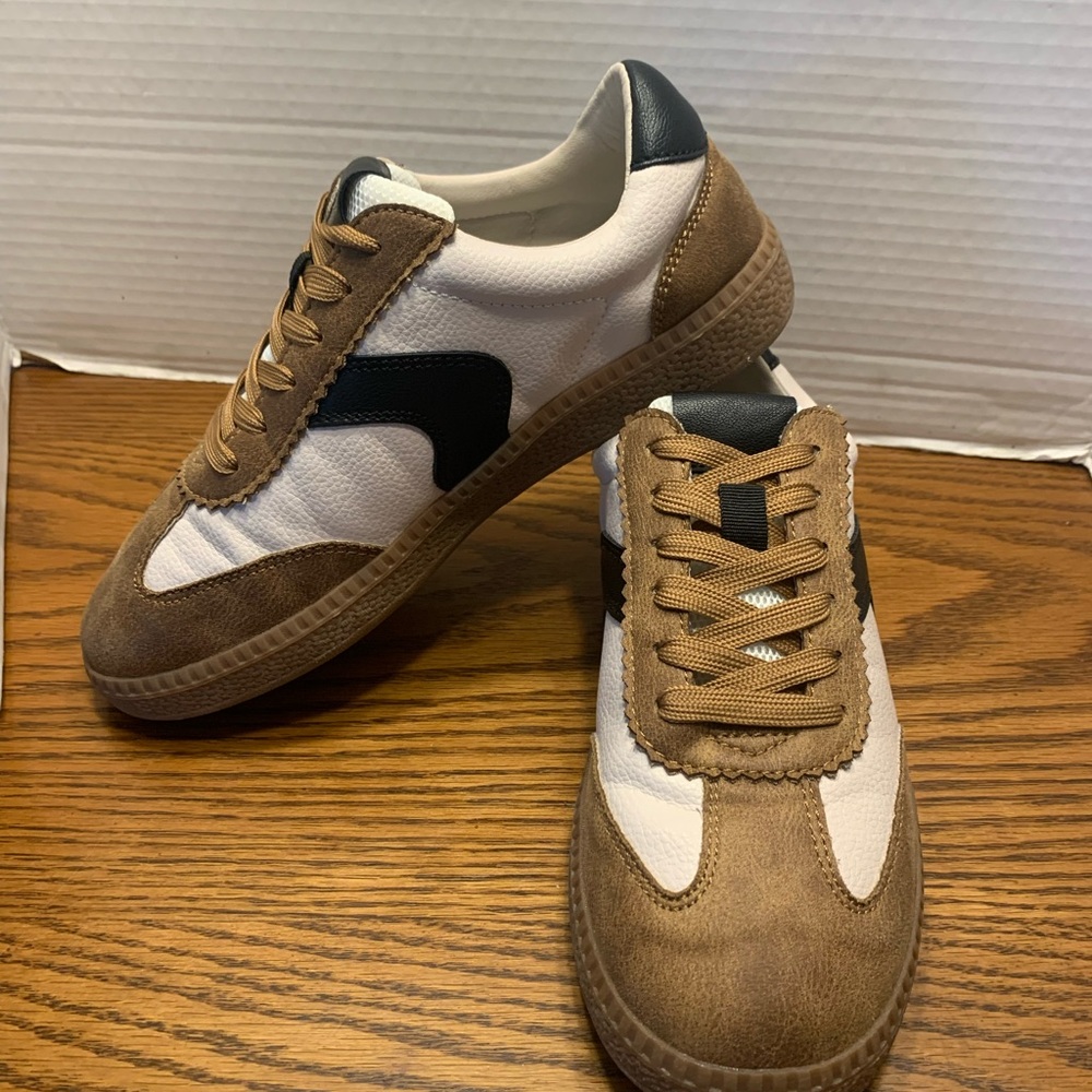 Corkys White, Brown & Black Retro Casual Sneakers women’s size 8 comfort casual - Picture 3 of 11